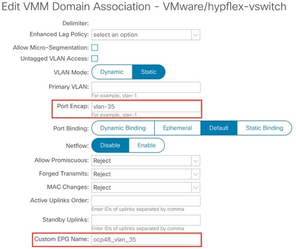 Figure 1: VMM VMware domain association with aci-containers-nodeEPG